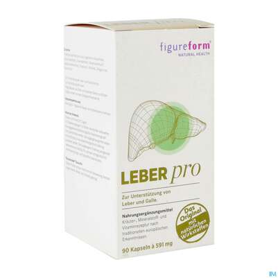 Sie sehen eine Packung Leber Kapseln Pro Figureform 90st, Produktbild: 02 Leber Kapseln Pro Figureform 90st, A-Nr.: 4242094 - 02
