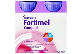 Fortimel/compact/2.4 125ml Vitalflasche Erdbeere 4st, A-Nr.: 4294056 - 01