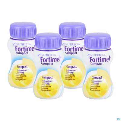Sie sehen eine Packung Fortimel/compact/2.4 125ml Vitalflasche Vanille 24st, Produktbild: 03 Fortimel/compact/2.4 125ml Vitalflasche Vanille 24st, A-Nr.: 4293996 - 03