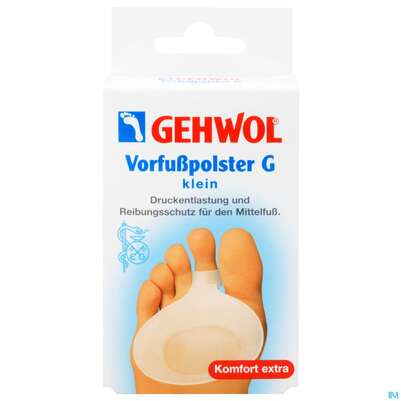 Sie sehen eine Packung Gehwol Vorfusspolster G Klein Nr 64157 2st, Produktbild: 01 Gehwol Vorfusspolster G Klein Nr 64157 2st, A-Nr.: 3187890 - 01