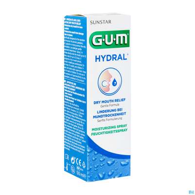 Sie sehen eine Packung Gum Pflege B.mundtrockenheit Hydral Feuchtigk.spray 6010 50ml, Produktbild: 02 Gum Pflege B.mundtrockenheit Hydral Feuchtigk.spray 6010 50ml, A-Nr.: 4335950 - 02