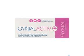 Gynial Activ Milchsaeure Vaginalzaepfchen 14st, A-Nr.: 4367128 - 01