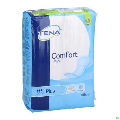 Sie sehen eine Packung Inkontinenz Tena Comfort Einlage Mini Plus 761425 30st, Produktbild: 03 Inkontinenz Tena Comfort Einlage Mini Plus 761425 30st, A-Nr.: 4854093 - 03