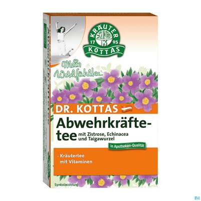 Sie sehen eine Packung Dr.Kottas Tee Abwehrkraefte 20st, Produktbild: 01 Dr.Kottas Tee Abwehrkraefte 20st, A-Nr.: 3886435 - 01