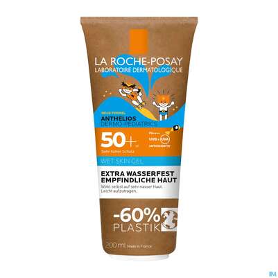 Sie sehen eine Packung Sonnenprodukte La Roche Posay Anthelios/dermo-kids Wet Skin Gel Lsf50+ 200ml, Produktbild: 01 Sonnenprodukte La Roche Posay Anthelios/dermo-kids Wet Skin Gel Lsf50+ 200ml, A-Nr.: 5696584 - 01