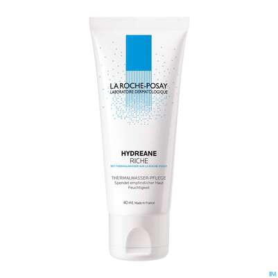 Sie sehen eine Packung La Roche Posay Gesichtspflege Hydreane Reichhaltig 40ml, Produktbild: 02 La Roche Posay Gesichtspflege Hydreane Reichhaltig 40ml, A-Nr.: 3701878 - 02