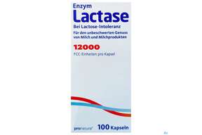 Lactase Enzym/kapseln 12.000 Fcc -pro Natura 100st, A-Nr.: 4383854 - 01