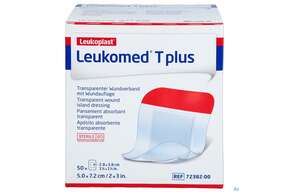 Wundverband Leukomed T Plus Folienverband/+auflage Steril 7,2x 5cm 50st, A-Nr.: 3072810 - 01