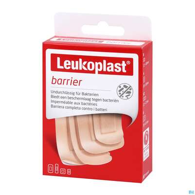 Sie sehen eine Packung Wundpflaster Leukoplast/barrier Wasserabweisend 4 Groessen 30st, Produktbild: 04 Wundpflaster Leukoplast/barrier Wasserabweisend 4 Groessen 30st, A-Nr.: 4368694 - 04