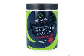 Magnesium +kalium/melasan Sport Sportgetraenk Himbeere Zitrone 610g, A-Nr.: 4733946 - 01