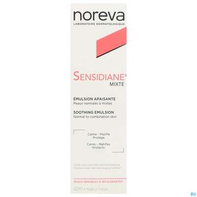 Sie sehen eine Packung Noreva Sensidiane Empf. Mischhaut 40ml, Produktbild: 01 Noreva Sensidiane Empf. Mischhaut 40ml, A-Nr.: 4125075 - 01