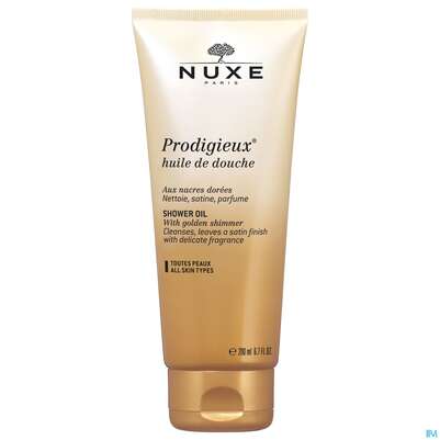 Sie sehen eine Packung Nuxe Huile/prodigieux De Douche Duschoel 200ml, Produktbild: 01 Nuxe Huile/prodigieux De Douche Duschoel 200ml, A-Nr.: 4606490 - 01