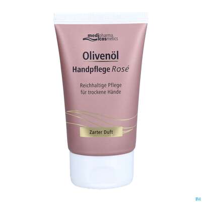 Sie sehen eine Packung Oliven Oel Handpflege Rose 50ml, Produktbild: 01 Oliven Oel Handpflege Rose 50ml, A-Nr.: 5657584 - 01