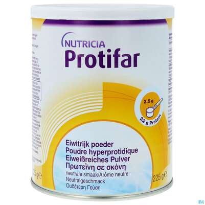 Sie sehen eine Packung Protifar Eiweisspulver 225g, Produktbild: 01 Protifar Eiweisspulver 225g, A-Nr.: 2665577 - 01