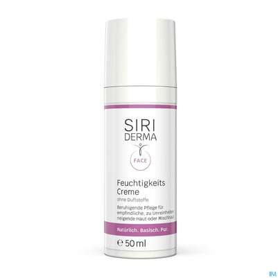 Sie sehen eine Packung Siriderma Feuchtigkeitscreme Ohne Duftstoffe 50ml, Produktbild: 01 Siriderma Feuchtigkeitscreme Ohne Duftstoffe 50ml, A-Nr.: 3846766 - 01