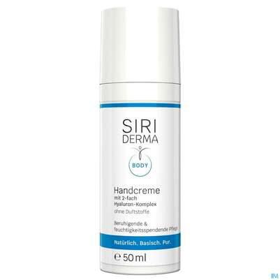 Sie sehen eine Packung Siriderma Handcreme Ohne Duftstoffe 50ml, Produktbild: 01 Siriderma Handcreme Ohne Duftstoffe 50ml, A-Nr.: 4339818 - 01