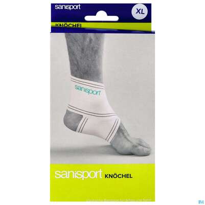 Sie sehen eine Packung Sprunggelenksbandagen Sanisport Xl Nr 222200 1st, Produktbild: 01 Sprunggelenksbandagen Sanisport Xl Nr 222200 1st, A-Nr.: 1617139 - 01