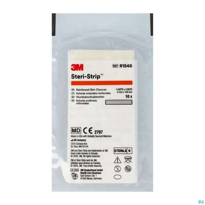 Steri Strips (3m) Wundverschluss-streifen Elastic 6x100mm Nr1546 10st, A-Nr.: 2367549 - 02