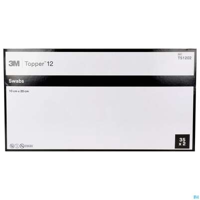 Sie sehen eine Packung Kompressen Topper 12 Steril Ts1202 10x 20cm 35x2 70st, Produktbild: 01 Kompressen Topper 12 Steril Ts1202 10x 20cm 35x2 70st, A-Nr.: 2198147 - 01