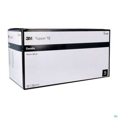Sie sehen eine Packung Kompressen Topper 12 Steril Ts1202 10x 20cm 35x2 70st, Produktbild: 02 Kompressen Topper 12 Steril Ts1202 10x 20cm 35x2 70st, A-Nr.: 2198147 - 02