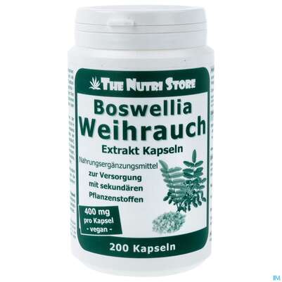Sie sehen eine Packung Weihrauch Extrakt Boswellia 400mg Vegan 200st, Produktbild: 01 Weihrauch Extrakt Boswellia 400mg Vegan 200st, A-Nr.: 3203784 - 01