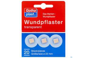 Wundpflaster Transparent Rd 2,20cm 20st, A-Nr.: 3550592 - 01