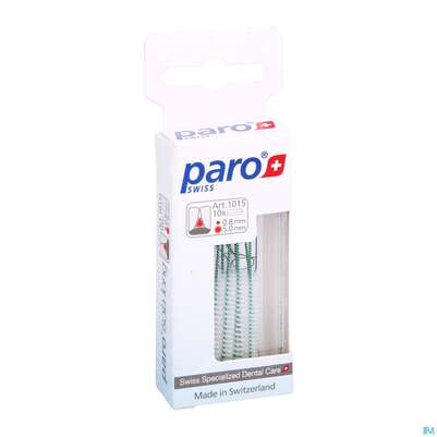 Sie sehen eine Packung Zahnbuersten Paro Isola Buerste 5mm Gruen 10st, Produktbild: 03 Zahnbuersten Paro Isola Buerste 5mm Gruen 10st, A-Nr.: 1112853 - 03